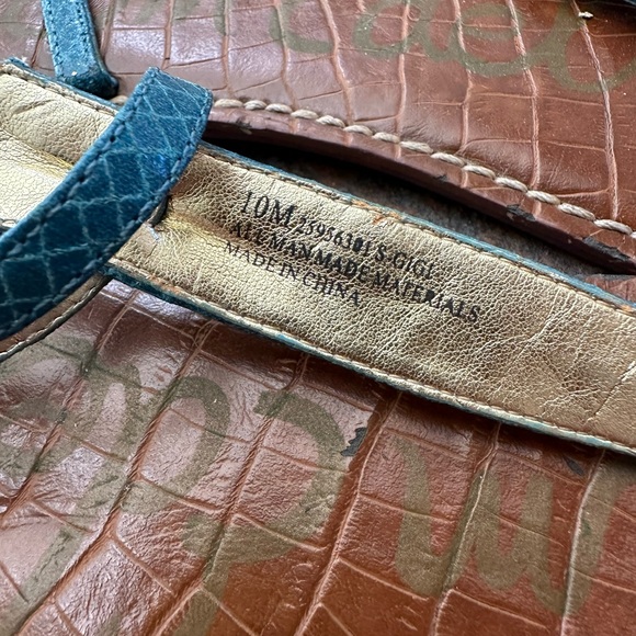 Sam Edelman Turquoise Snake Gigi Sandals - Picture 4 of 4